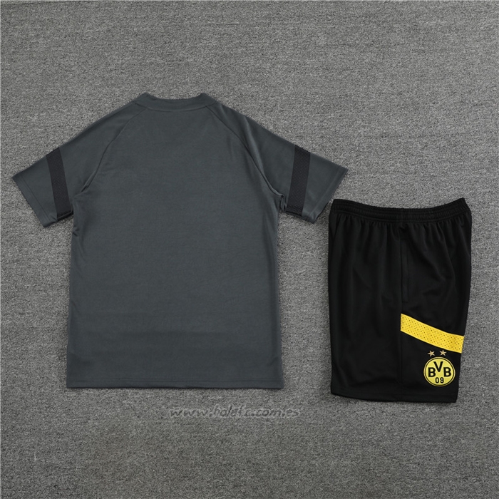 Chandal del Borussia Dortmund Manga Corta 2022-2023 Gris - Pantalon Corto